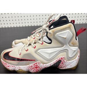 Nike Lebron James Nike Friday the 13th Sneakers Size 6.5Y Youth White Red